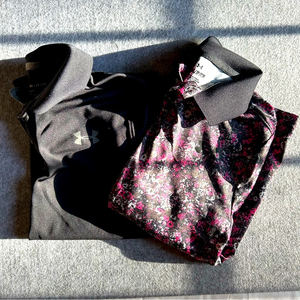 2, boys size small Under Armour collared shirts. Both like new condition.